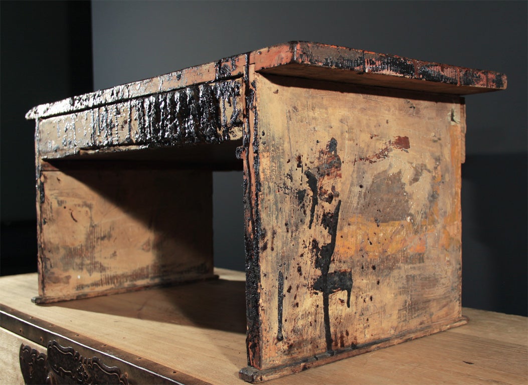 Japanese Hinoki Wood Lacquer Worker’s Desk 4
