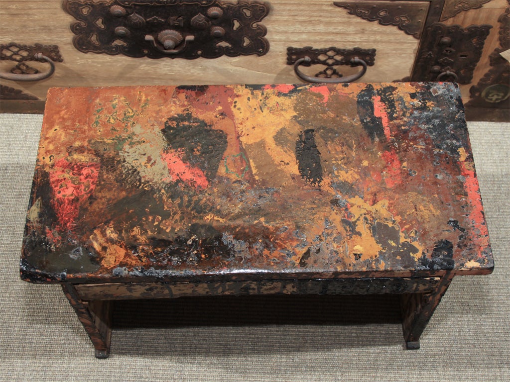 Japanese Hinoki Wood Lacquer Worker’s Desk 5