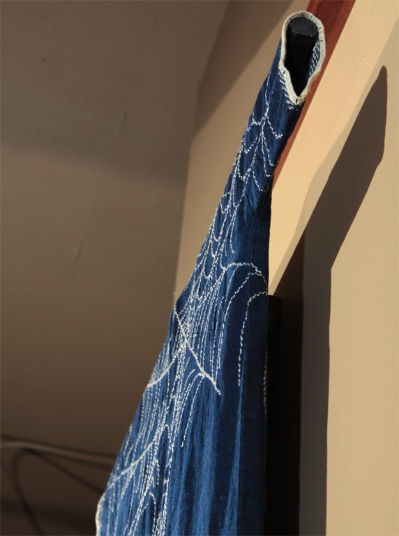 Japanese Indigo Farmer’s Jacket with Spider Web For Sale 2