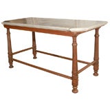 Antique Marble-topped Bakery Table