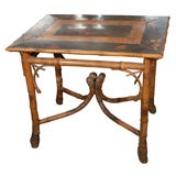 Bamboo Table With Lacquered Top
