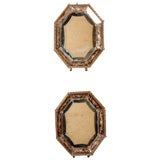 Pair Small Venetian Mirrored Frames