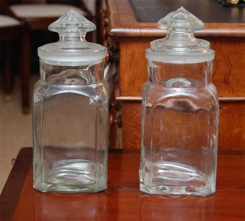 1940's French Glass Candy Jars