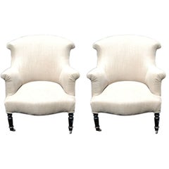 Pair of Scrollback Mirande Style, Napolean III Chairs
