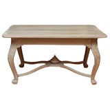 Antique Oak Table with Beautiful Stretcher and Feet
