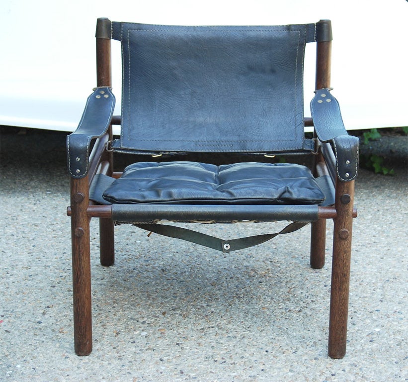 Mid-20th Century Arne Norell leather chairs