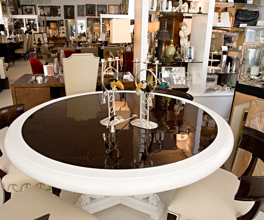 Silver Plate and Hard Stone Candlelabras by Emeilla Castillo at 1stdibs