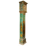English Lacquered and Parcel Gilt Tall-Case Clock