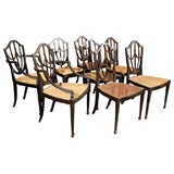 Set of Eight(8) George III-style Painted  Dining Chairs