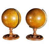 Pair, English Papier Mache Globes