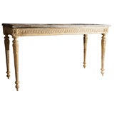 French Louis XVI Painted Console Table with Marble top