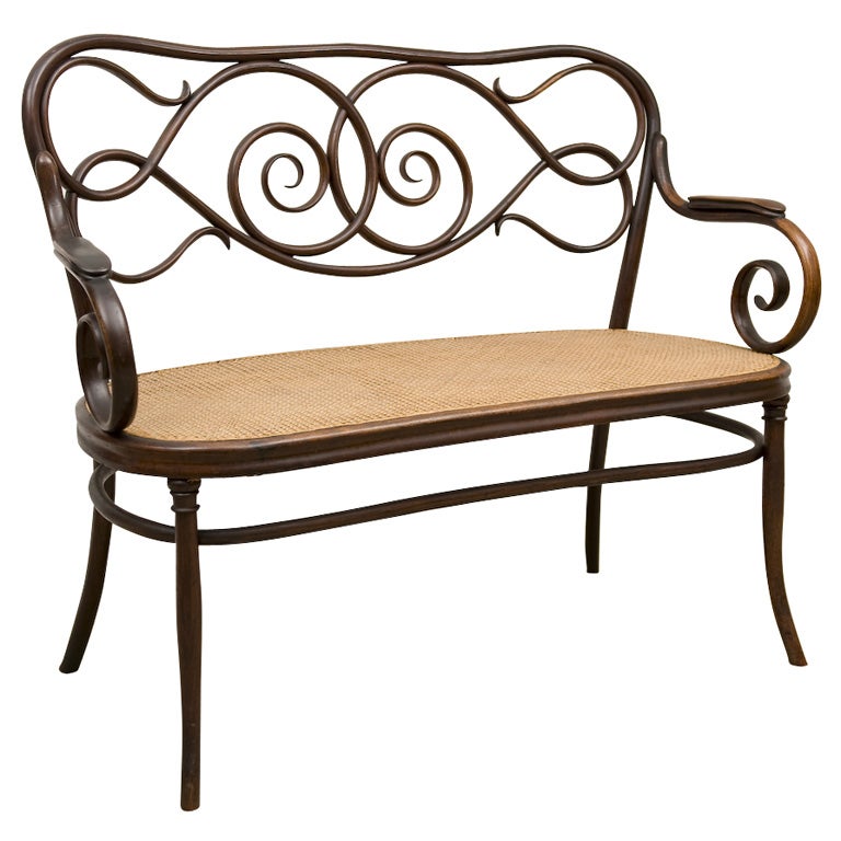 Late 19th C. "Cafe Daum" Bentwood Settee by Thonet