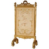 Antique French giltwood firescreen