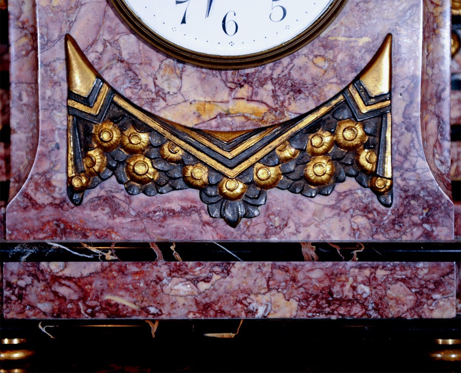 French Art Deco clock set 3