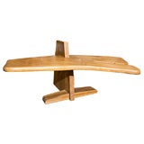 Wood End Table in the Style of Nakashima