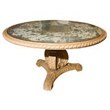 1960's REVERSE PAINTED , CIRCULAR , ITALIAN COFFEE TABLE
