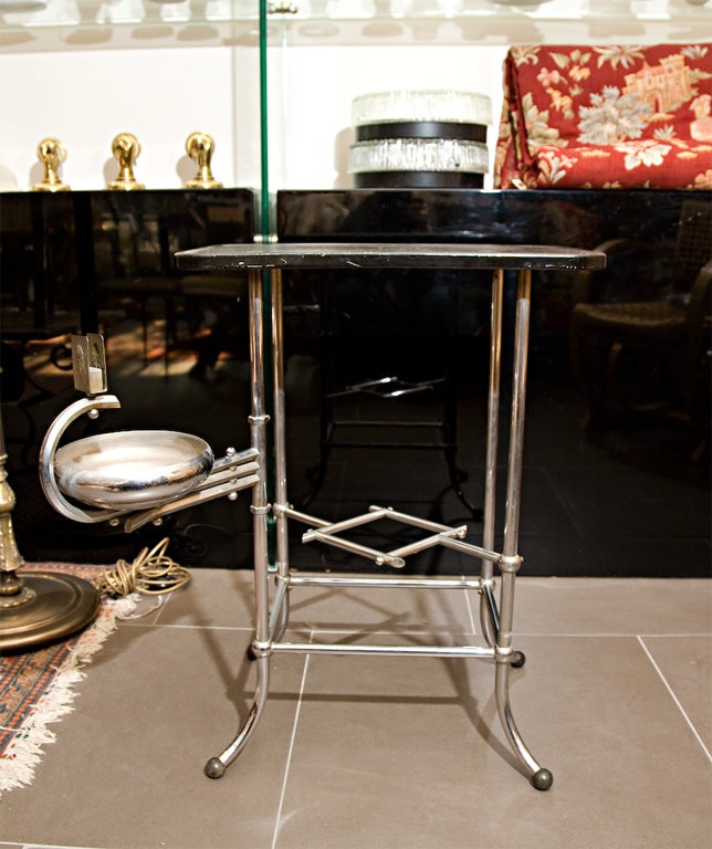 Chrome Smoking Table by Adnet