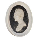 Early 20th c. Plaque, portrait of Henry Clay...American, plaster