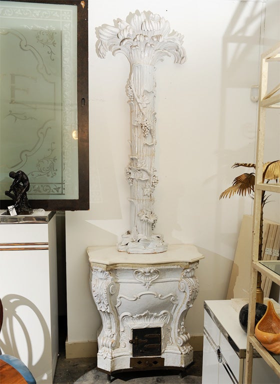 Spectacular Italian Ceramic Stove, very ornamental, T.O.C. at 1stDibs