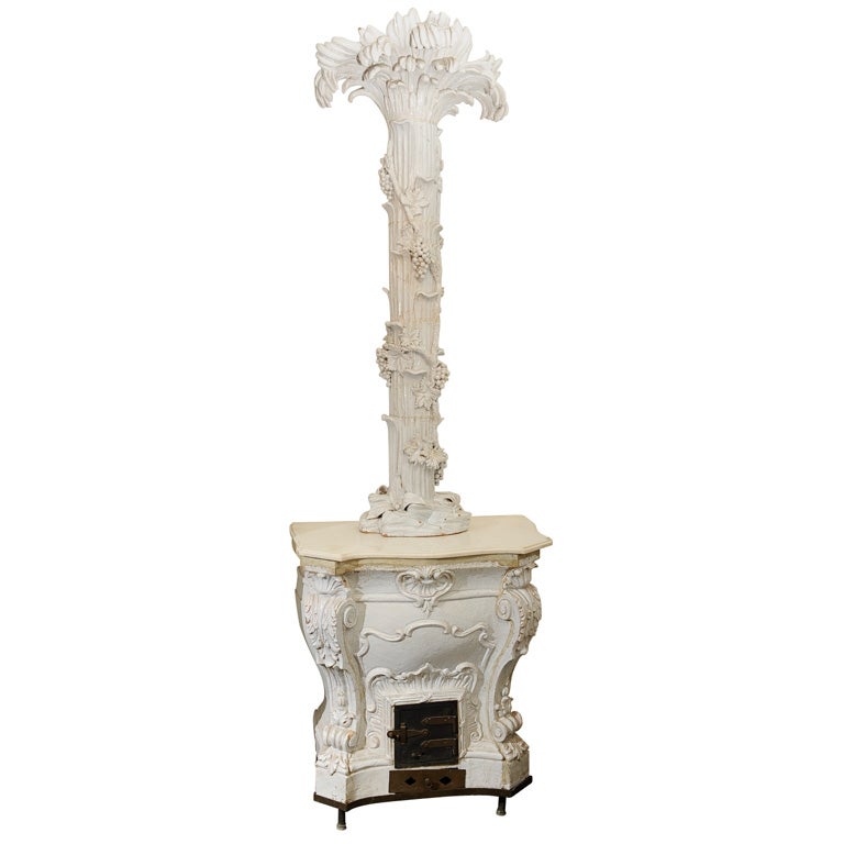 Spectacular Italian Ceramic Stove, very ornamental, T.O.C. at 1stDibs