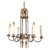 Arrows and Lion Six Light Chandelier Classic chandelier
