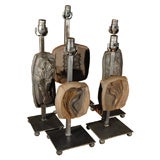 Assorted Antique Foundry Moulds as Lamps