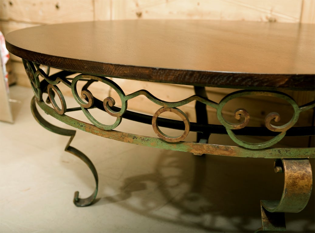 Wrought Iron 1940's lowtable For Sale