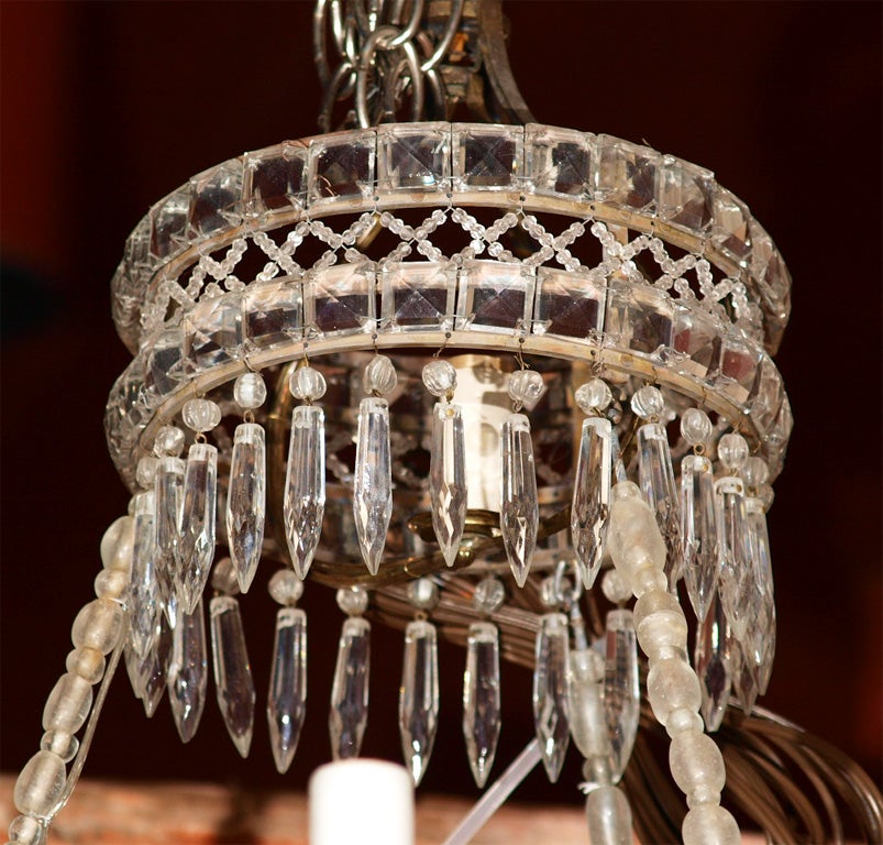 Italian Crystal and glass Chandelier