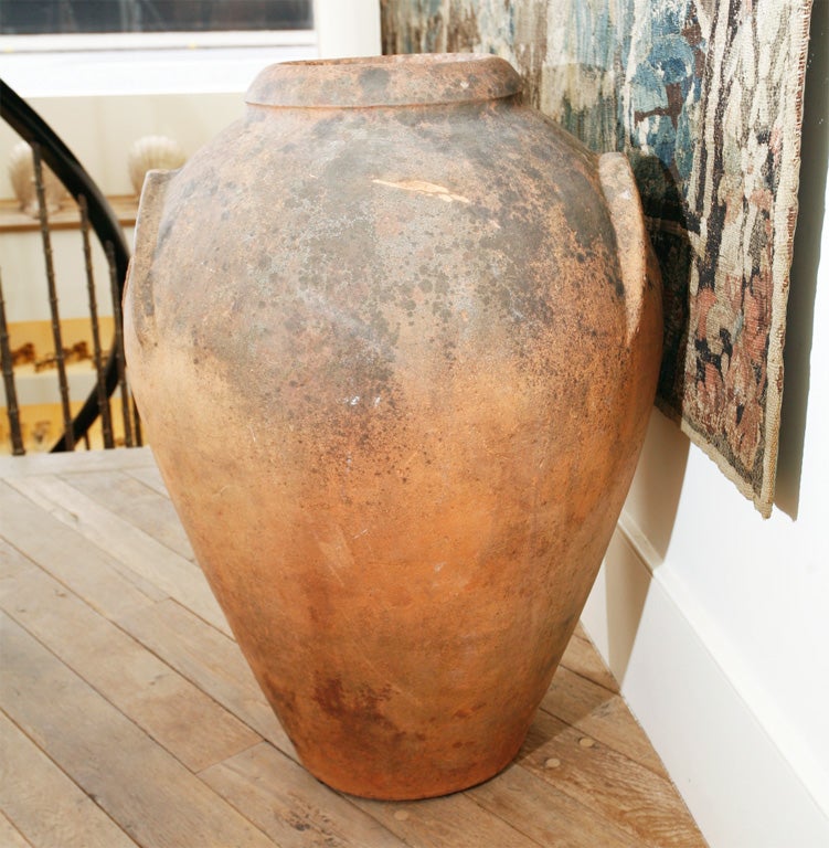 A Large Terracotta Oil Jar of Amphora-Form