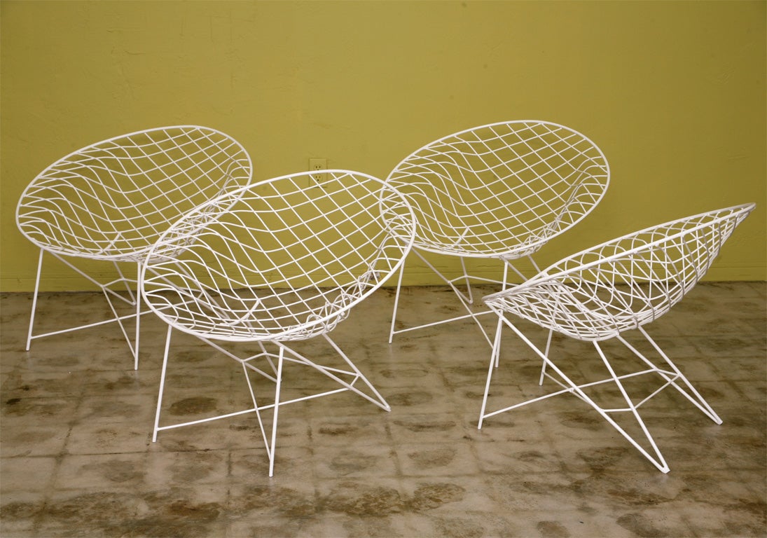 American Fab 50s Wire  Lounge Chairs