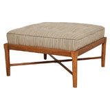 Large 50's Walnut Ottoman in the style of Wormley