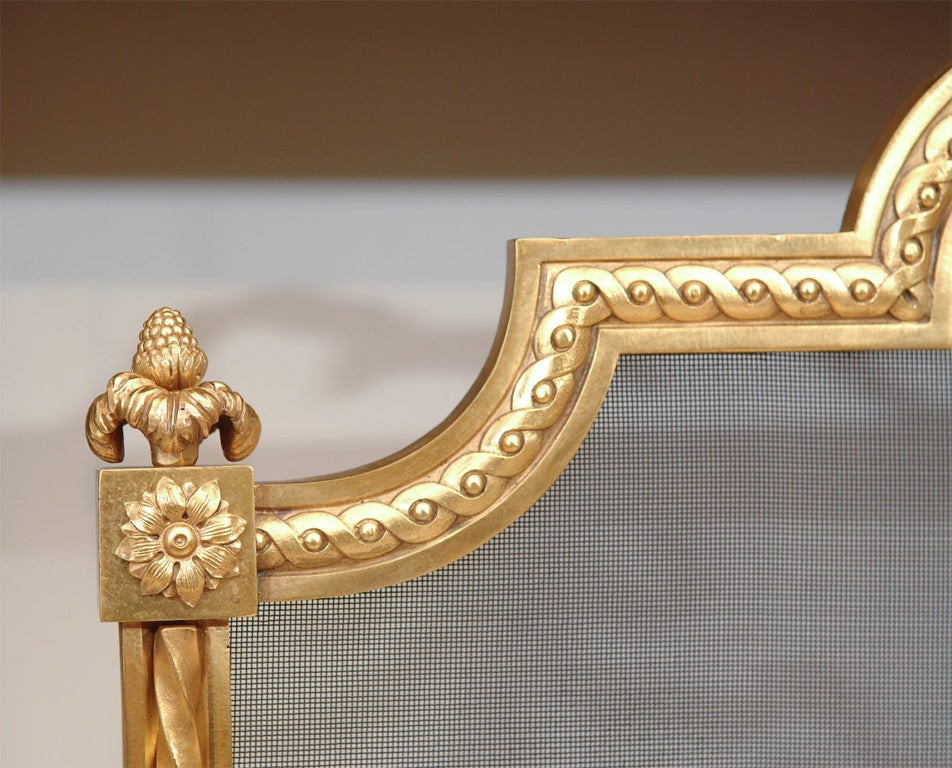 Bronze First quality 19th Century Empire Firescreen