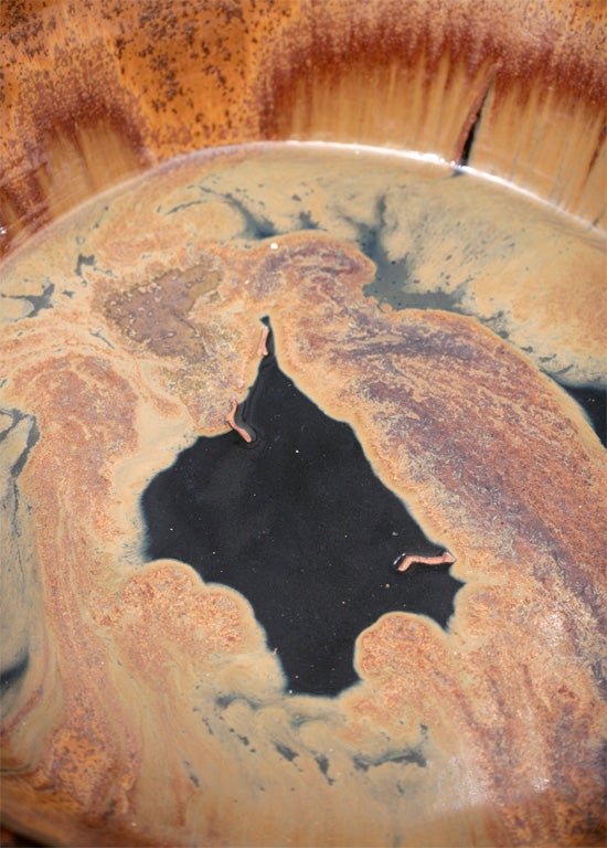 Contemporary American Hand Thrown, Fired and Glazed Artisan Bowl/Charger