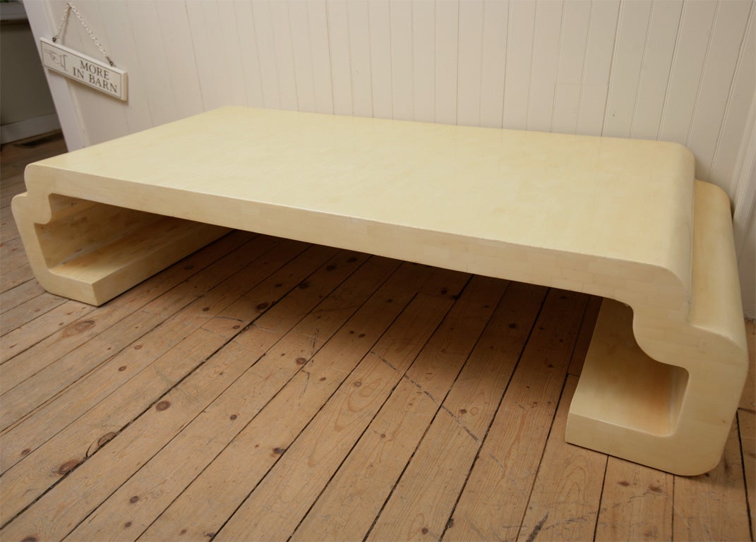 Karl Springer Bone Verneer Coffee Table