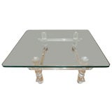 Charles Hollis Jones Lucite Base Coffee Table