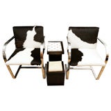 Pair of Brno Chairs in Pony skin