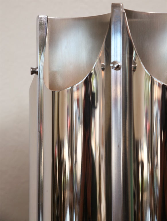 Chrome Lampe « Orgue » à six lumières de la Maison Charles