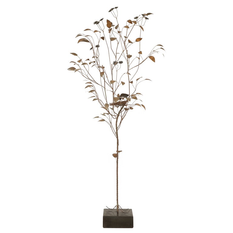 Large FreeStanding Copper Tree Sculpture by C. Jere at 1stDibs free standing metal tree