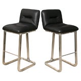 Pair of Leon Frost Lucite Bar Stools