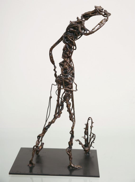 20th Century Victor Zaikine Bronze Sculpture in the style of Giacometti
