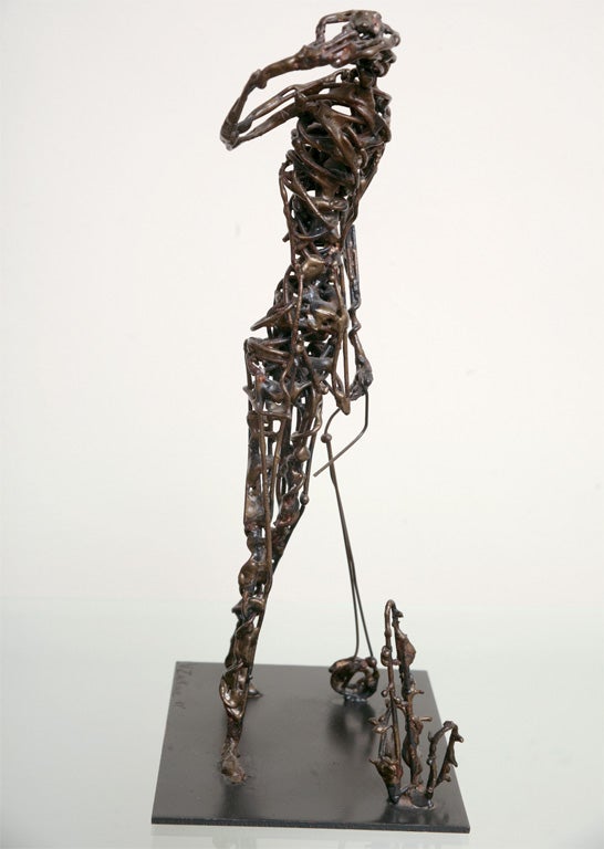 Victor Zaikine Bronze Sculpture in the style of Giacometti 1