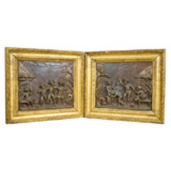 Pair of Gilt Framed Zinc Relief Panels 6