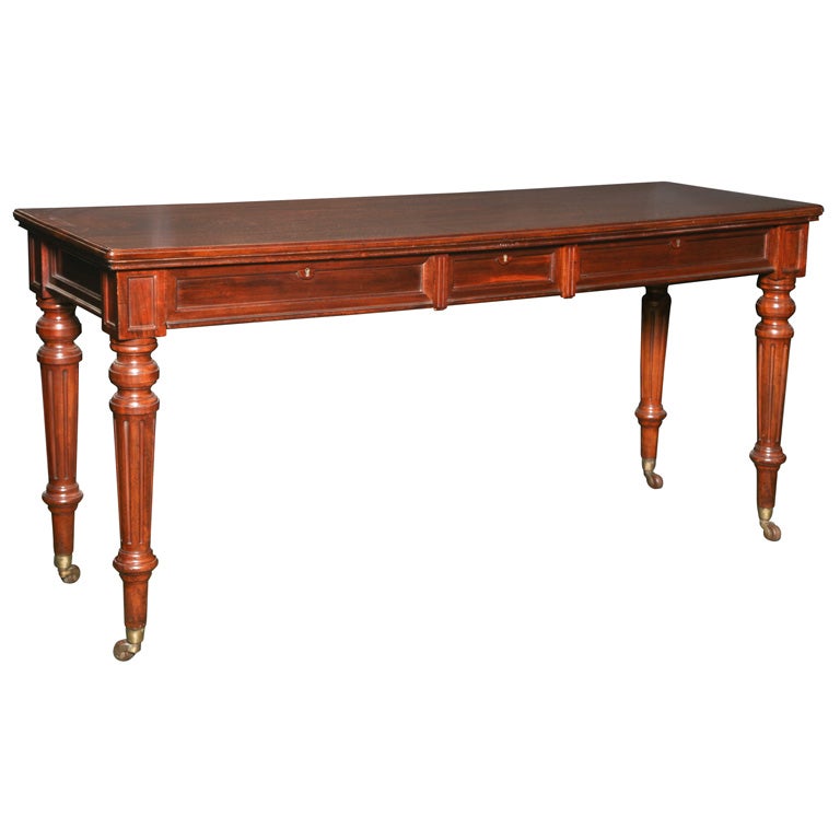 An English William IV period mahogany side table or server. For Sale