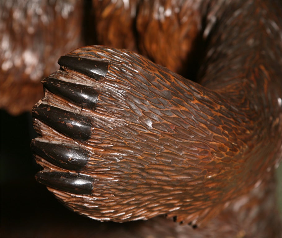 19th Century A very rare Black Forest bear chair. For Sale