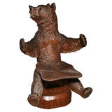 A very rare Black Forest bear chair.