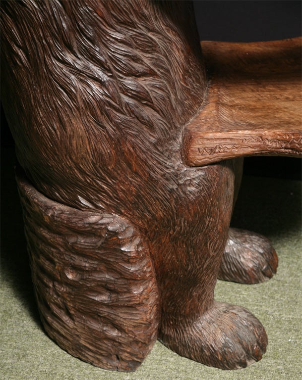 Wood A magnificent Black Forest armchair For Sale