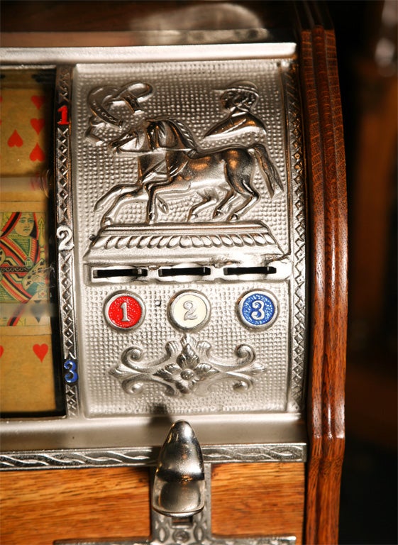 A Mills Bros. of Chicago Jockey slot machine or trade stimulator For Sale 2