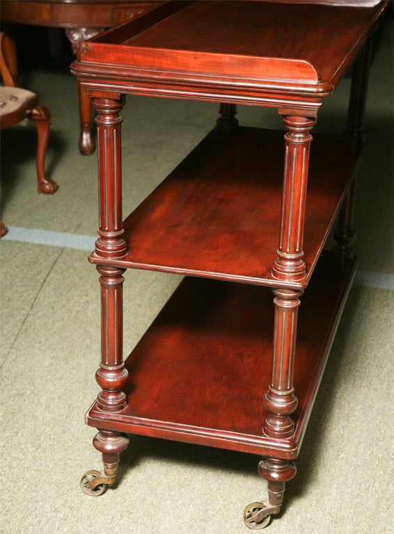 19th Century An English 19th century mahogany dumb waiter For Sale