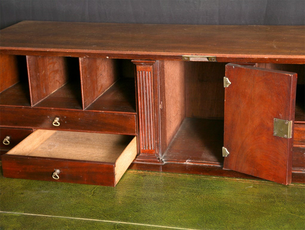 An English late 18th century mahogany slant top desk For Sale 1