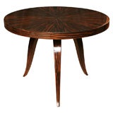 French Art Deco Exotic Macassar Ebony Coffee/ Accent Table